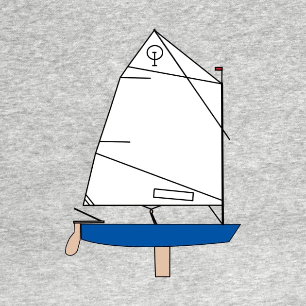 Optimist Sailing Dingy - Dark Blue by CHBB